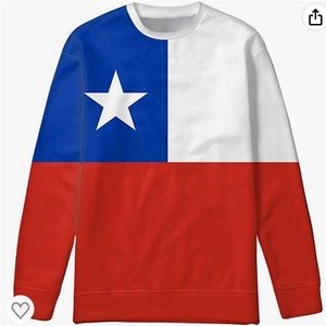 Chile Men's Women's Lightweight Crewneck  Tee Shirt Chile Flag Size XXL